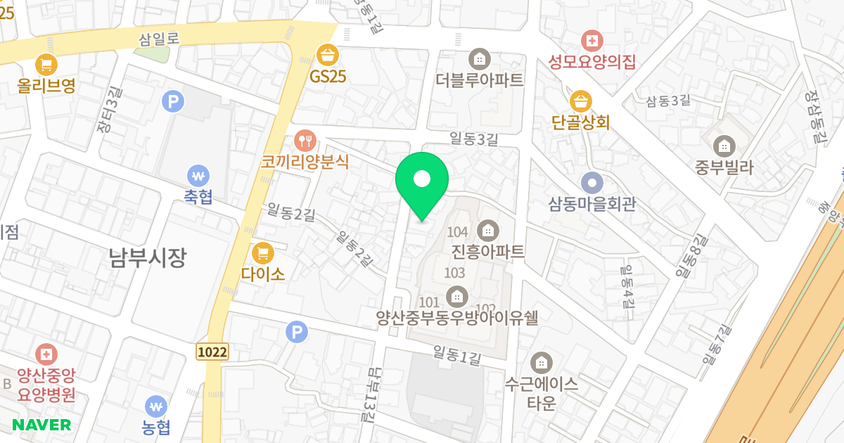 (355) 위치 지도 - 경상남도 양산시 일동5길 13