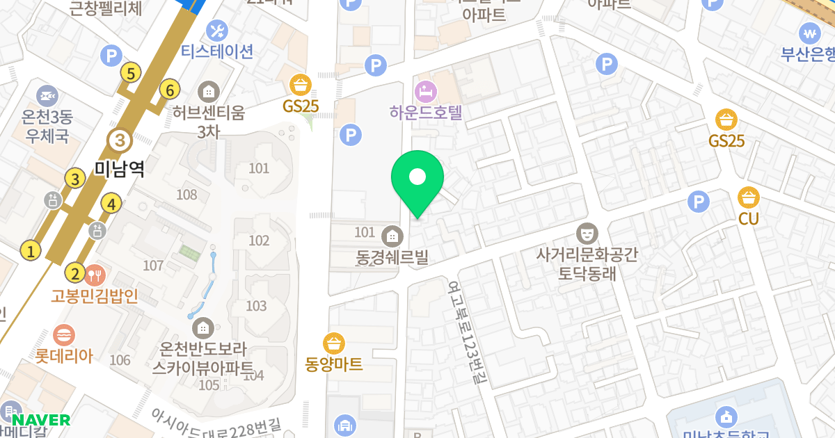 더숲12차 위치 지도 - 부산광역시 동래구 충렬대로86번길 41