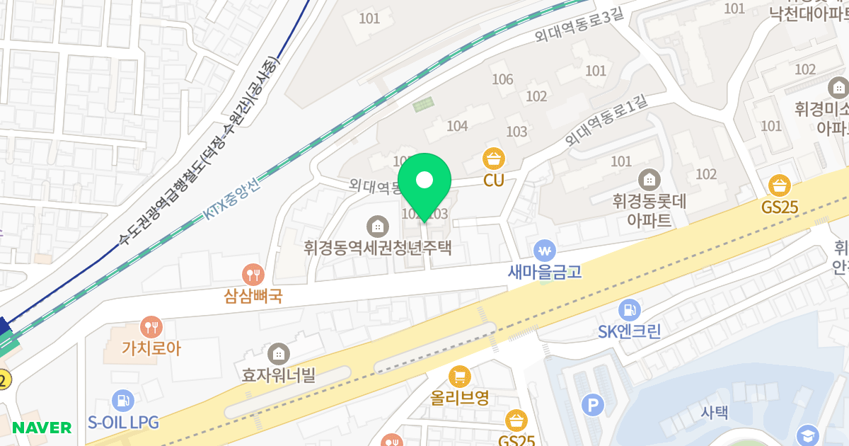 리브인 위치 지도 - 서울특별시 동대문구 망우로21길 26