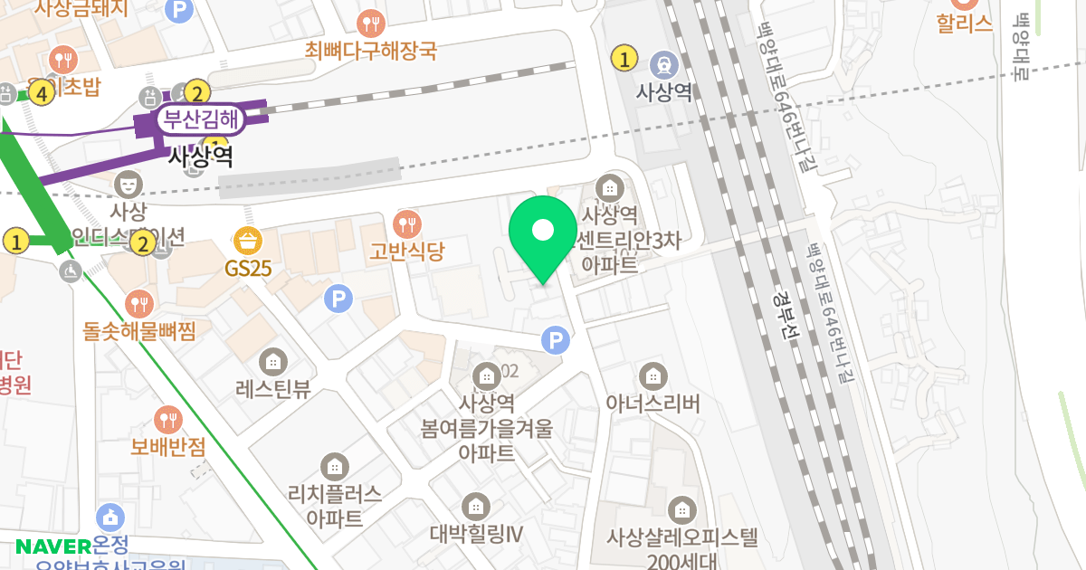 퀸즈파크 위치 지도 - 부산광역시 사상구 광장로104번길 10