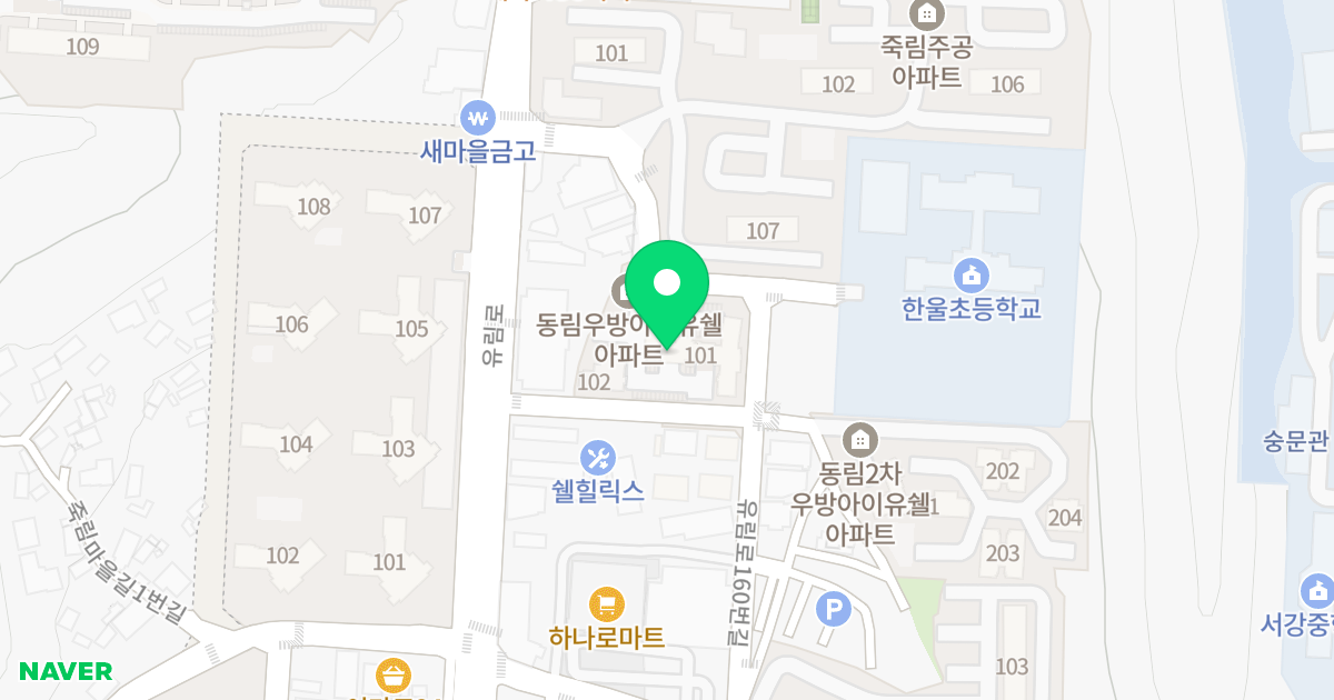 동림동 우방 아이유쉘 1차 위치 지도 - 광주광역시 북구