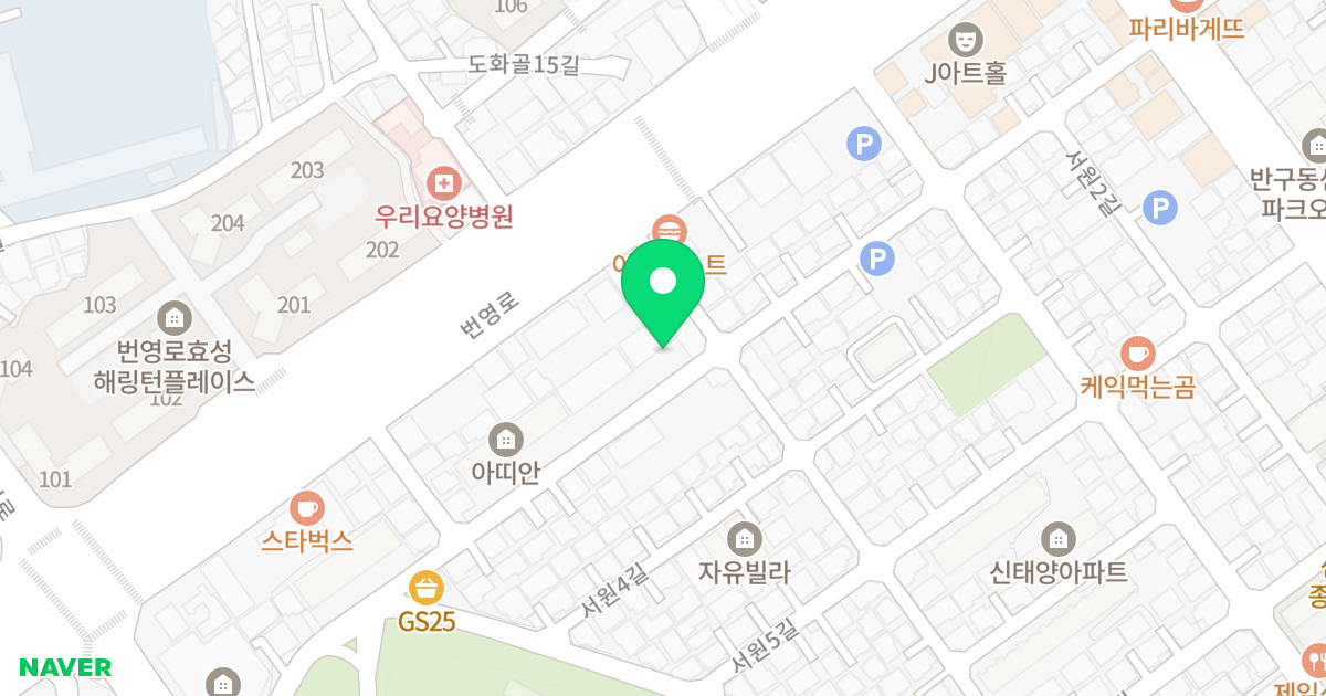 청풍리버빌 위치 지도 - 울산광역시 중구 서원길 6