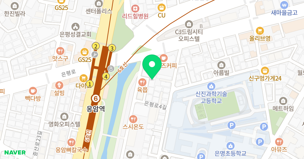유성오피우스 위치 지도 - 서울특별시 은평구 불광천길 558-1