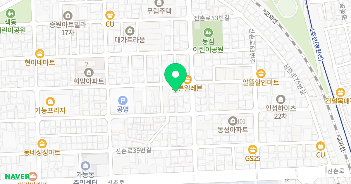 리더스빌 위치 지도 - 경기도 의정부시 신촌로39번길 30-38