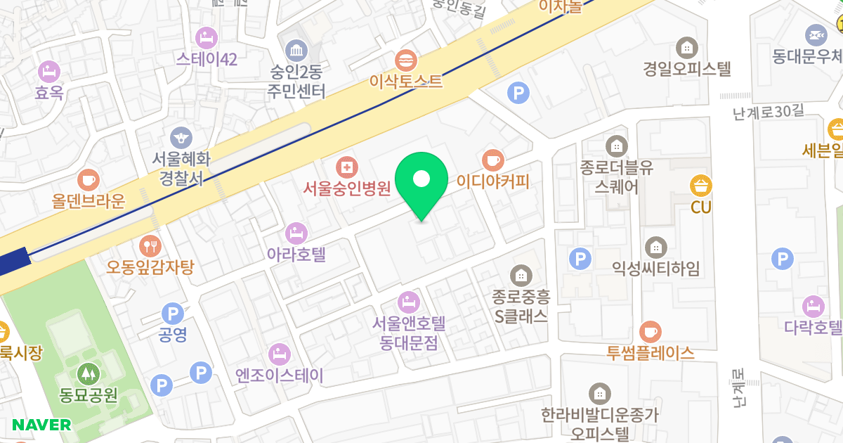 더 카르페디엠 종로 오피스텔 위치 지도 - 서울특별시 종로구 난계로29길 43