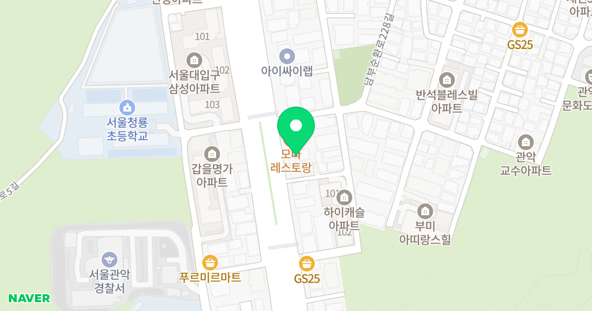 이즈빌 위치 지도 - 서울특별시 관악구 관악로 114
