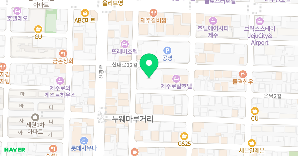 로얄쇼핑센타및오피스텔 위치 지도 - 제주특별자치도 제주시 신대로12길 51