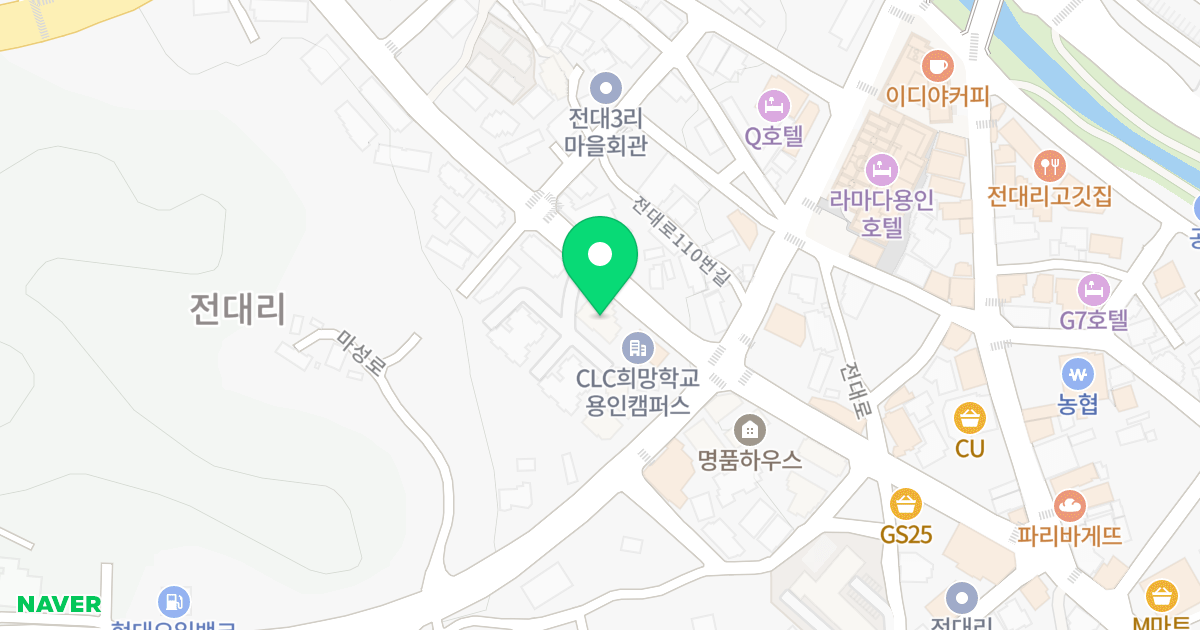 행복예찬 위치 지도 - 경기도 용인시 처인구 포곡읍 전대로 105