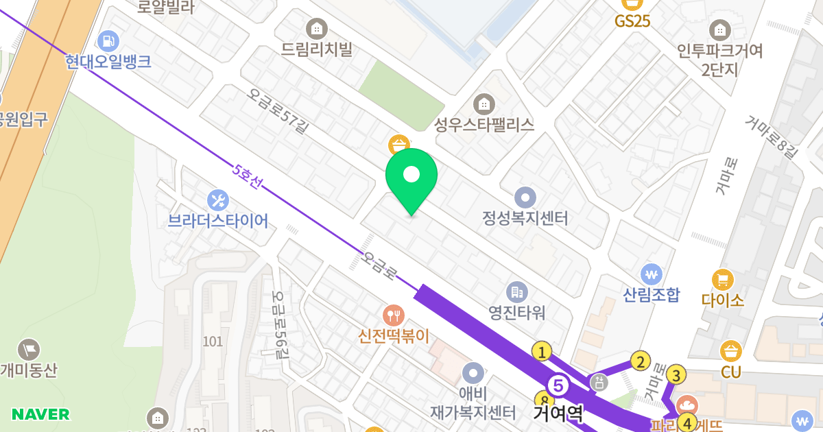 씨엘타워 위치 지도 - 서울특별시 송파구 오금로57길 4