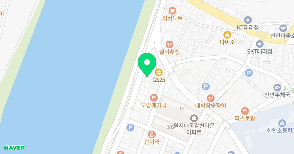 주건축물제1동(924-5) 위치 지도 - 경상남도 산청군 신안면 원지강변로 25