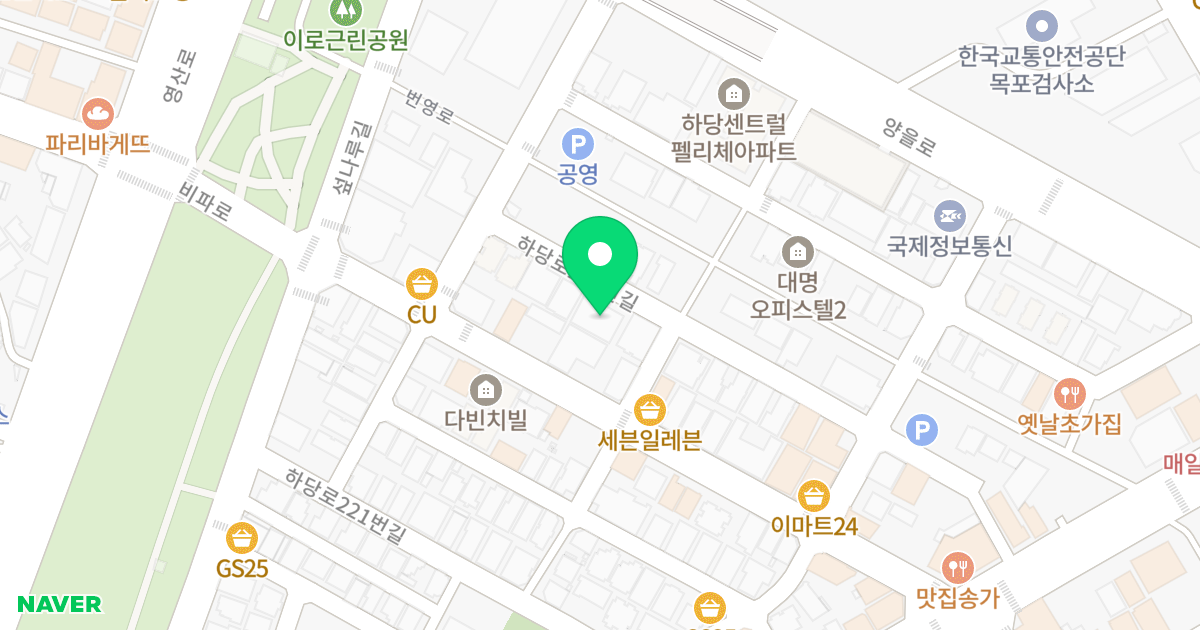 한성샤론빌 위치 지도 - 전라남도 목포시 하당로241번길 25