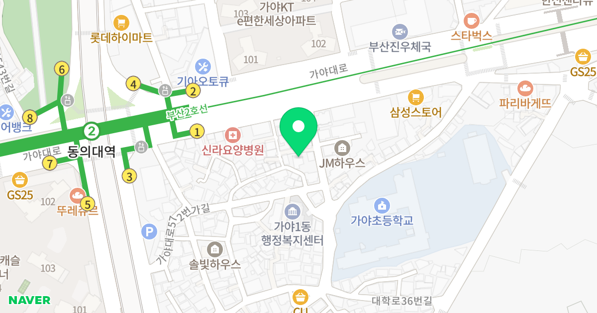 브랜뉴 위치 지도 - 부산광역시 부산진구 가야대로572번길 12