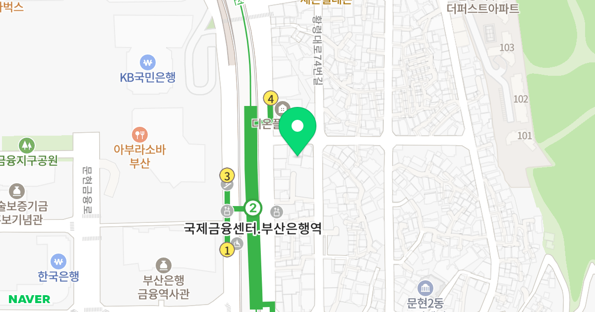 문현역 예서두레라움 위치 지도 - 부산광역시 남구 전포대로110번길 6
