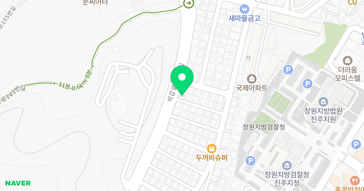 주1동 위치 지도 - 경상남도 진주시 석갑로 121-12