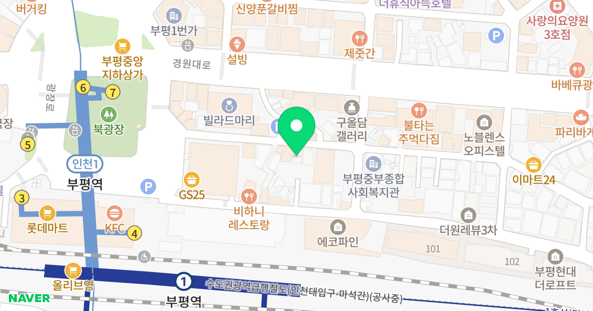 대동오피스텔 위치 지도 - 인천광역시 부평구 광장로30번길 22