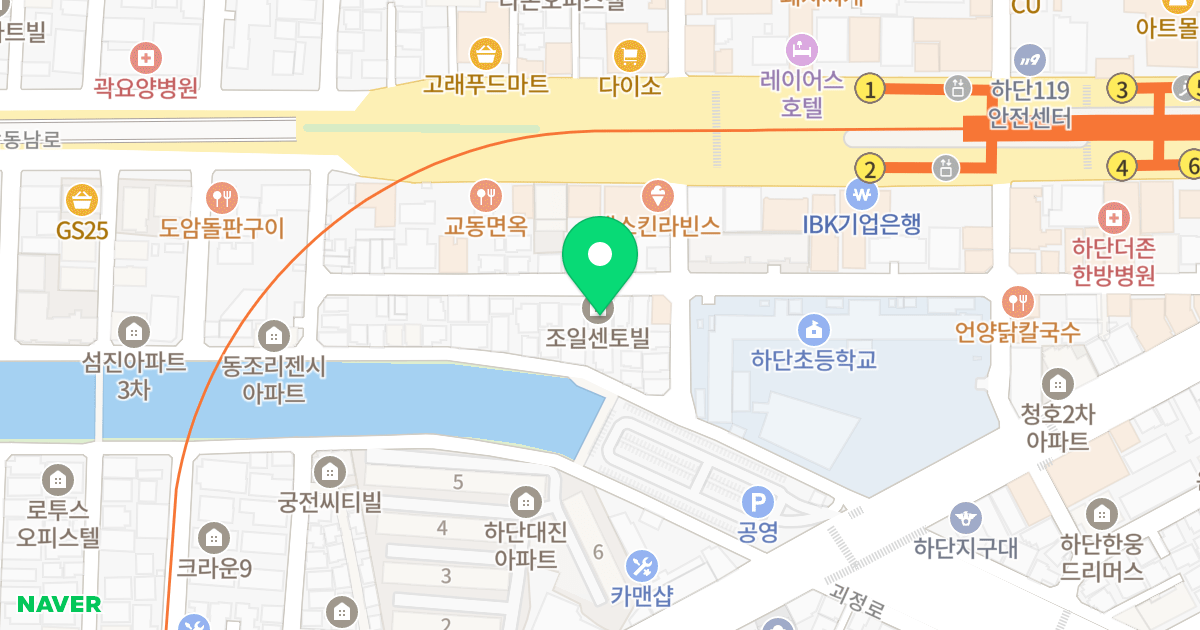 하단센토빌 위치 지도 - 부산광역시 사하구 하신중앙로335번길 65