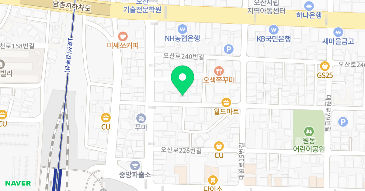 (877-6) 위치 지도 - 경기도 오산시 오산로232번길 5