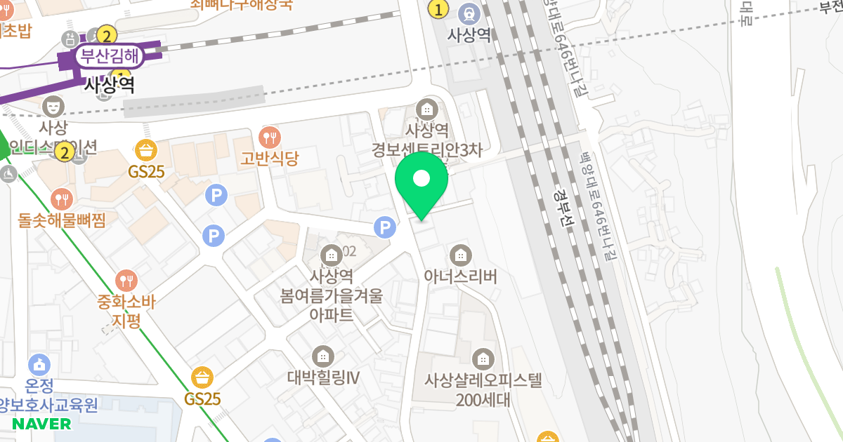 S CLASS 위치 지도 - 부산광역시 사상구 광장로104번길 17