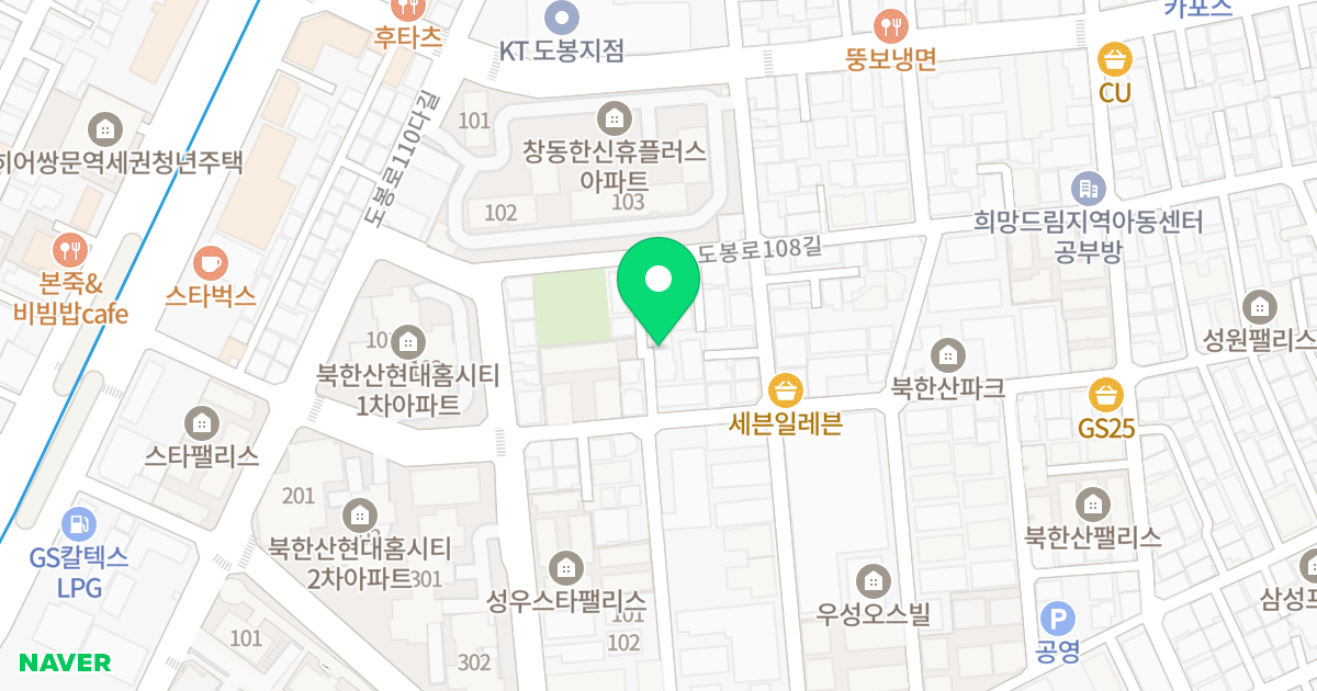 트리안624 위치 지도 - 서울특별시 도봉구 도봉로106길 45-8