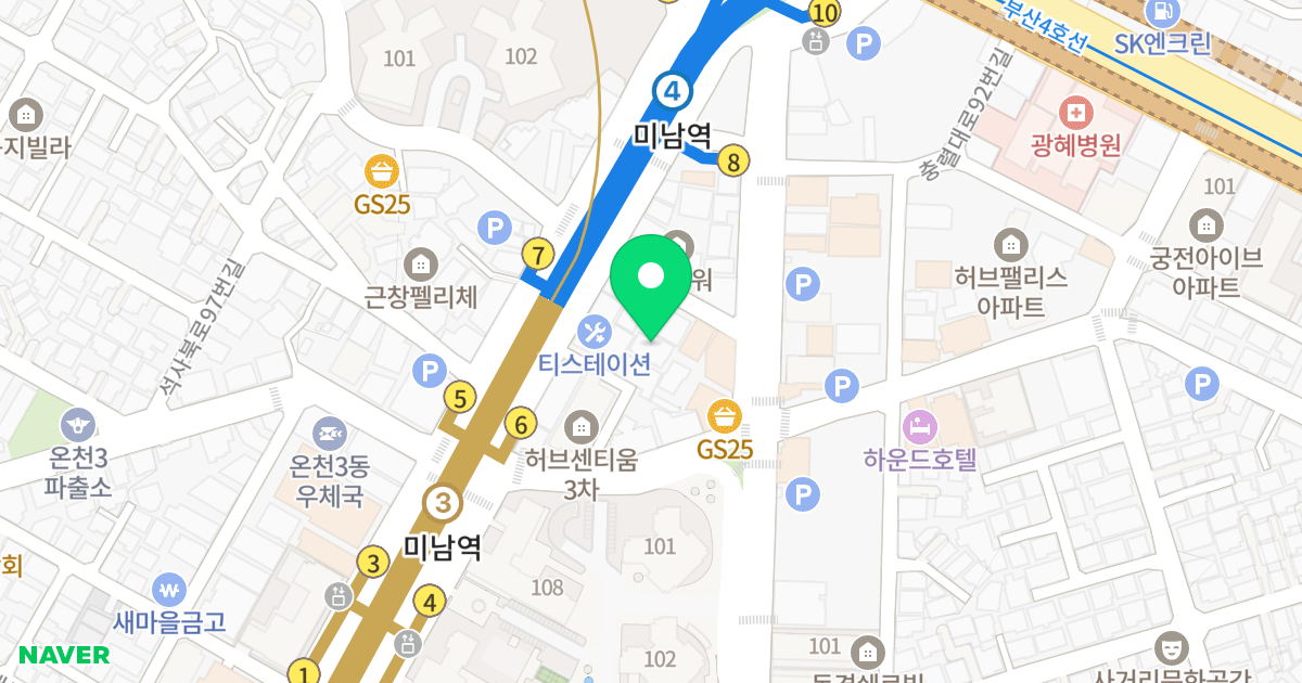 아이리스힐 위치 지도 - 부산광역시 동래구 아시아드대로 256-6