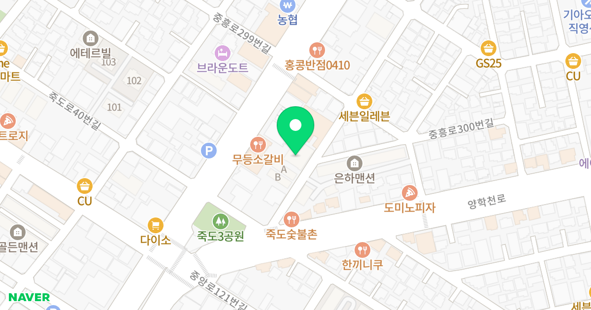 빌드원 르헤브 2차 위치 지도 - 경상북도 포항시 북구 중흥로300번길 8-16