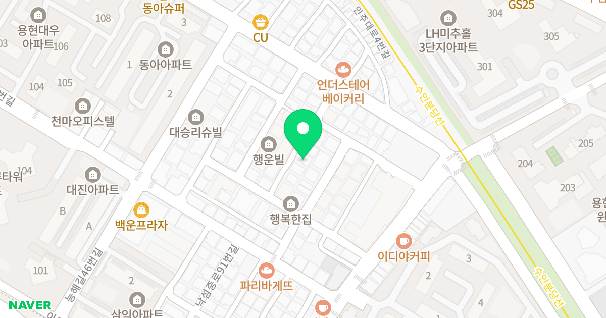 미소가 위치 지도 - 인천광역시 미추홀구 능해길66번길 13