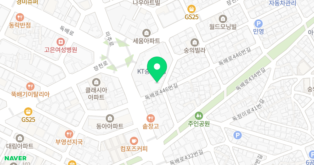 다우림 위치 지도 - 인천광역시 미추홀구 독배로446번길 7