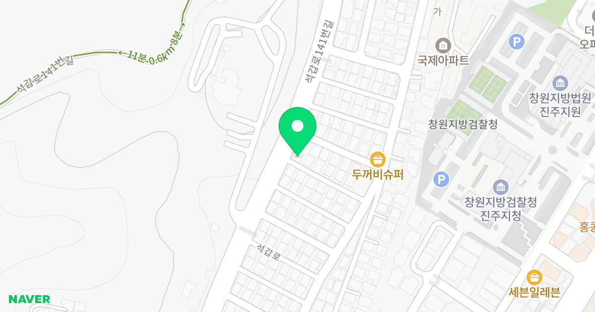 주1동 위치 지도 - 경상남도 진주시 석갑로91번길 8-22