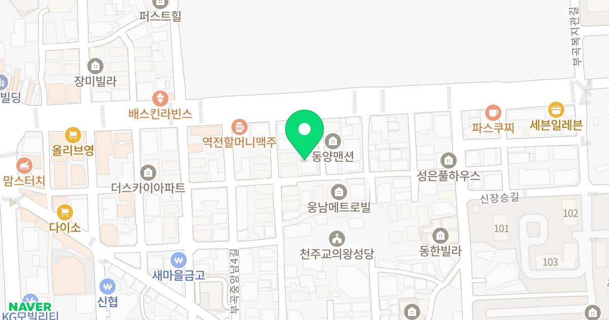 다온캐슬 위치 지도 - 경기도 의왕시