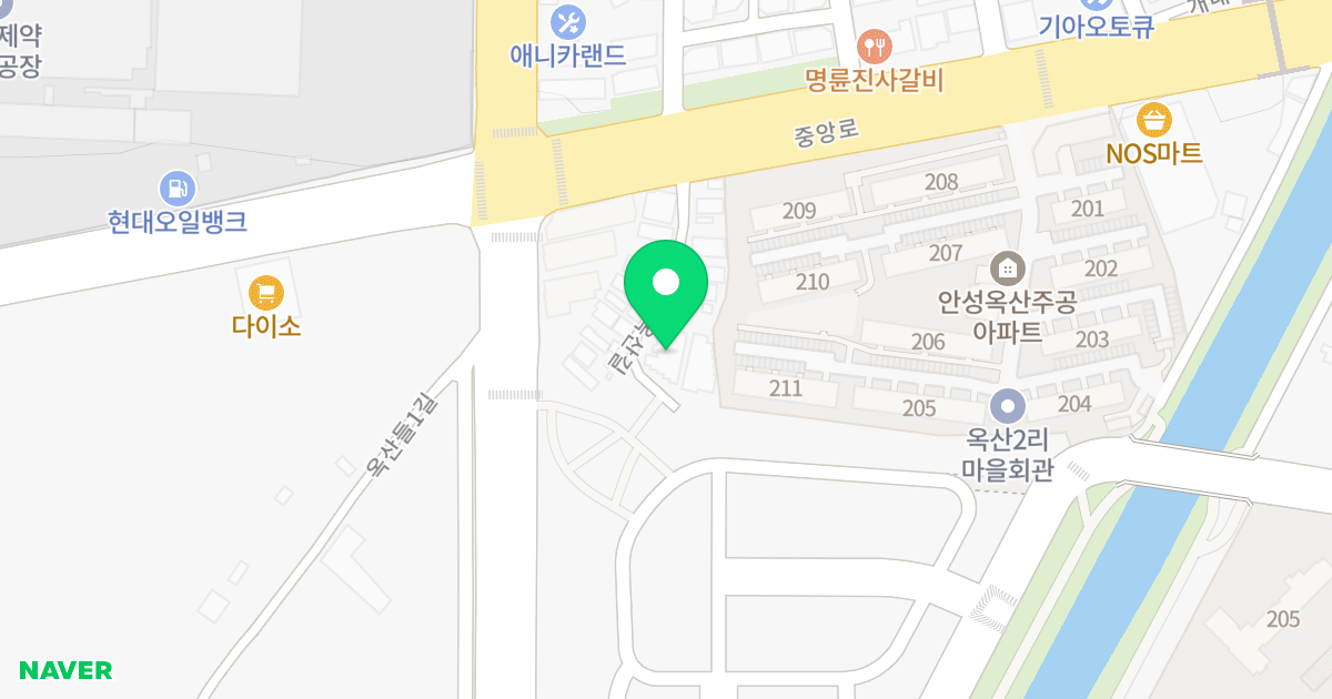제1동 위치 지도 - 경기도 안성시 옥산길 11