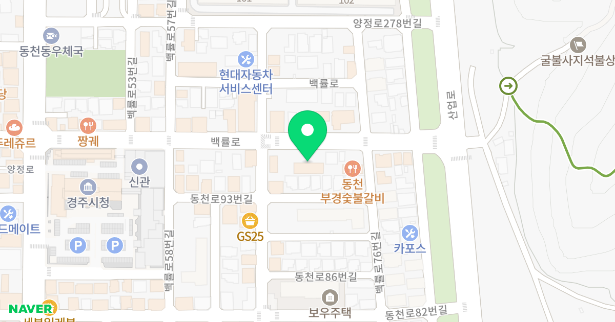 에이스 뷰 위치 지도 - 경상북도 경주시 백률로 70