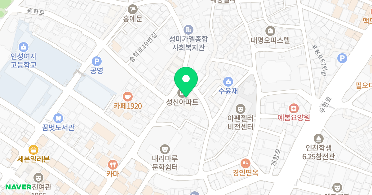 성신파크뷰 위치 지도 - 인천광역시 중구 개항로45번길 21-27