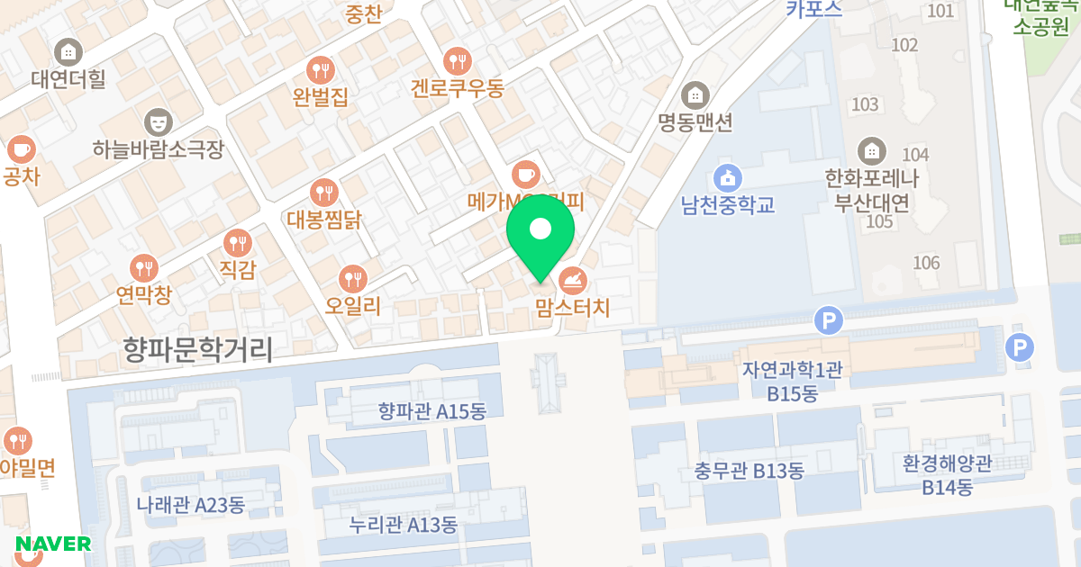 부원빌 위치 지도 - 부산광역시 남구 수영로334번길 60