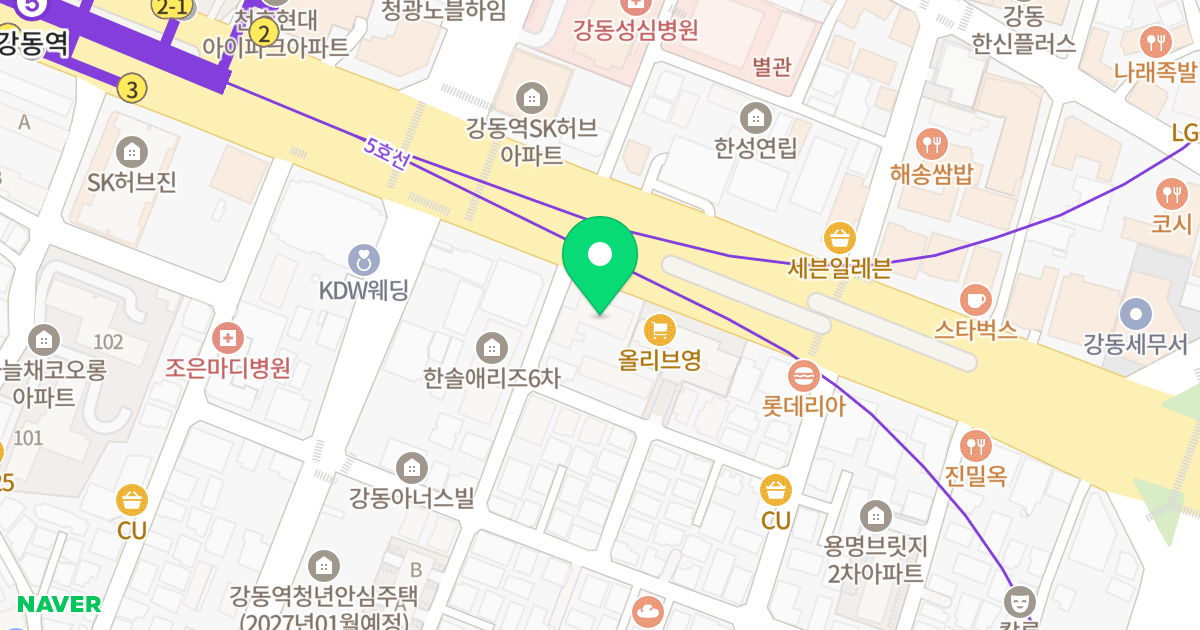 라이저강동빌딩 위치 지도 - 서울특별시 강동구 천호대로 1116
