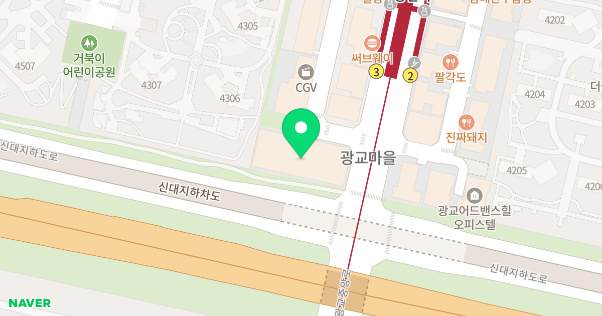 광교 U-TOWER 위치 지도 - 경기도 용인시 수지구 광교중앙로295번길 3
