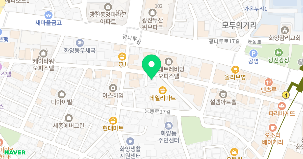 더 퍼스트 위치 지도 - 서울특별시 광진구 능동로19길 49