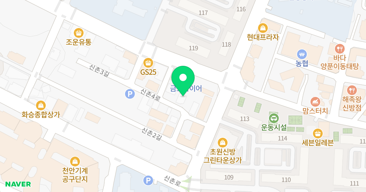 (74-45) 위치 지도 - 충청남도 천안시 동남구