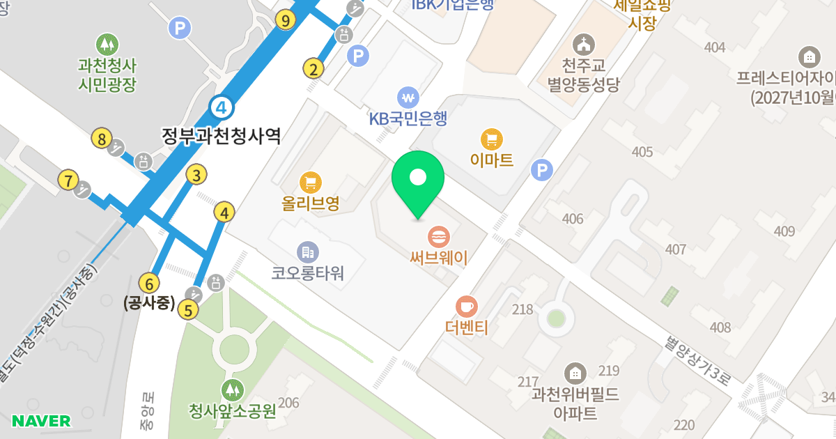 e편한세상 시티 과천 위치 지도 - 경기도 과천시 별양상가3로 14