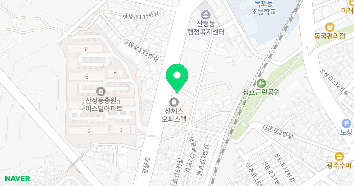 산체스오피스텔 위치 지도 - 전라남도 목포시 양을로 128