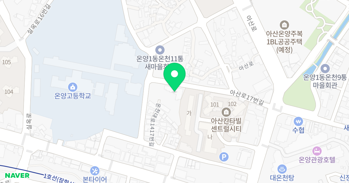 주1동 위치 지도 - 충청남도 아산시