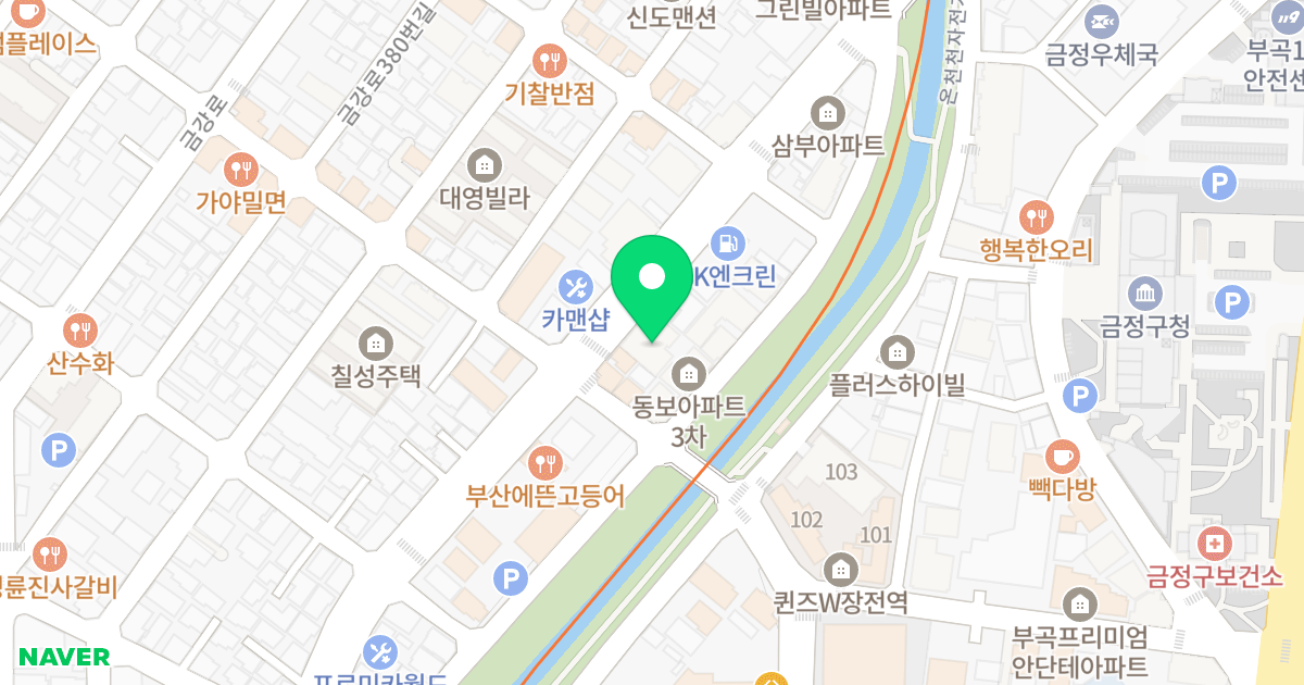 벽송아파트 위치 지도 - 부산광역시 금정구 금정로 210