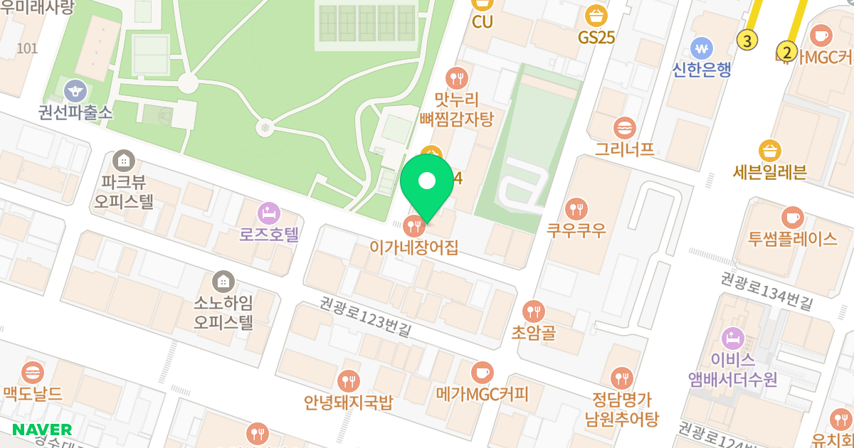 THEMA 위치 지도 - 경기도 수원시 권선구 효원로256번길 45