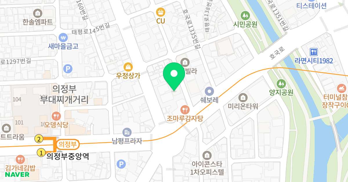 갤럭시 위치 지도 - 경기도 의정부시 호국로1331번길 9