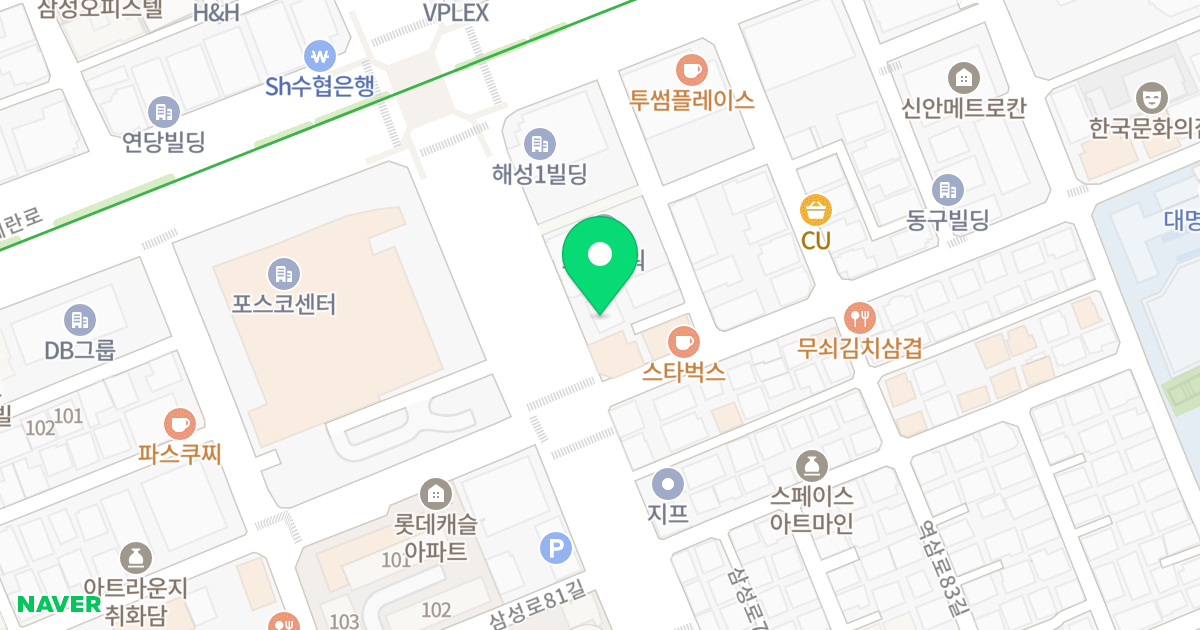 바실리체 위치 지도 - 서울특별시 강남구 삼성로 436