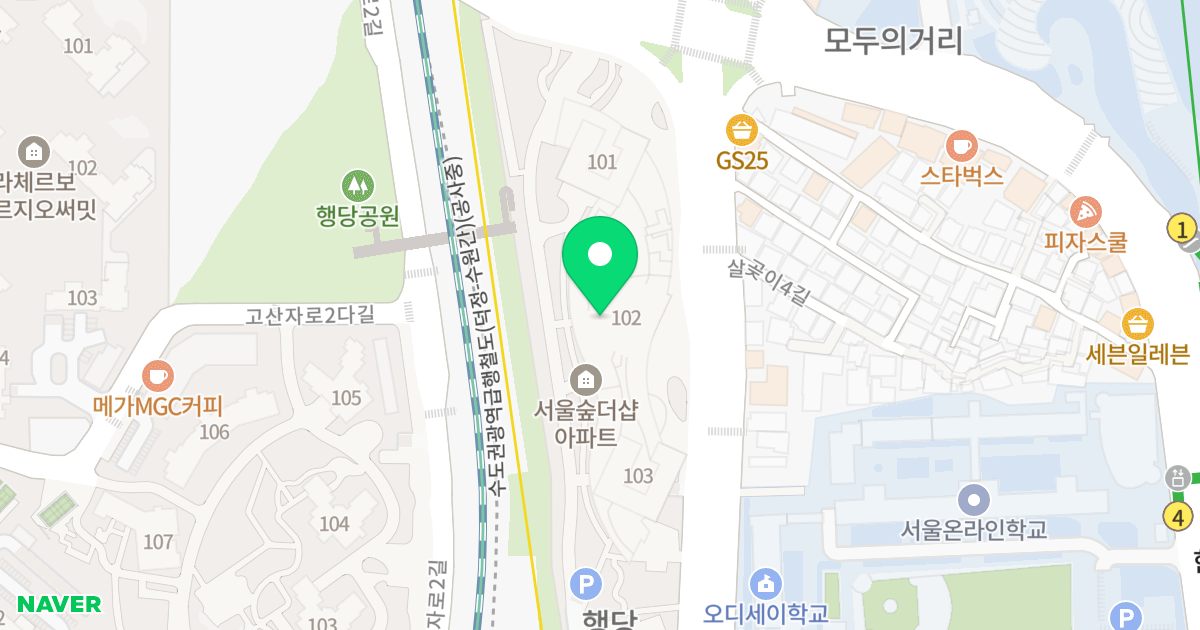 서울숲 더샵 위치 지도 - 서울특별시 성동구 왕십리로 241