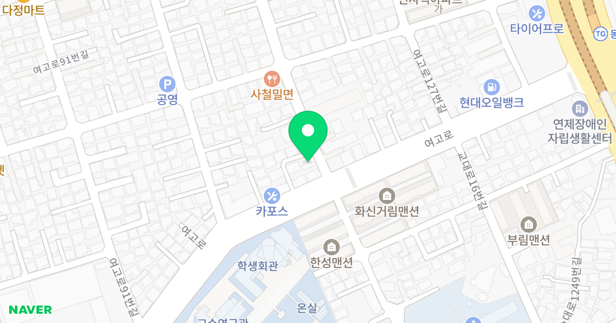 사직동화이트홈 위치 지도 - 부산광역시 동래구 여고로113번길 5-3