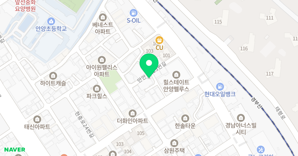 행복팰리스 위치 지도 - 경기도 안양시 만안구 만안로123번길 13
