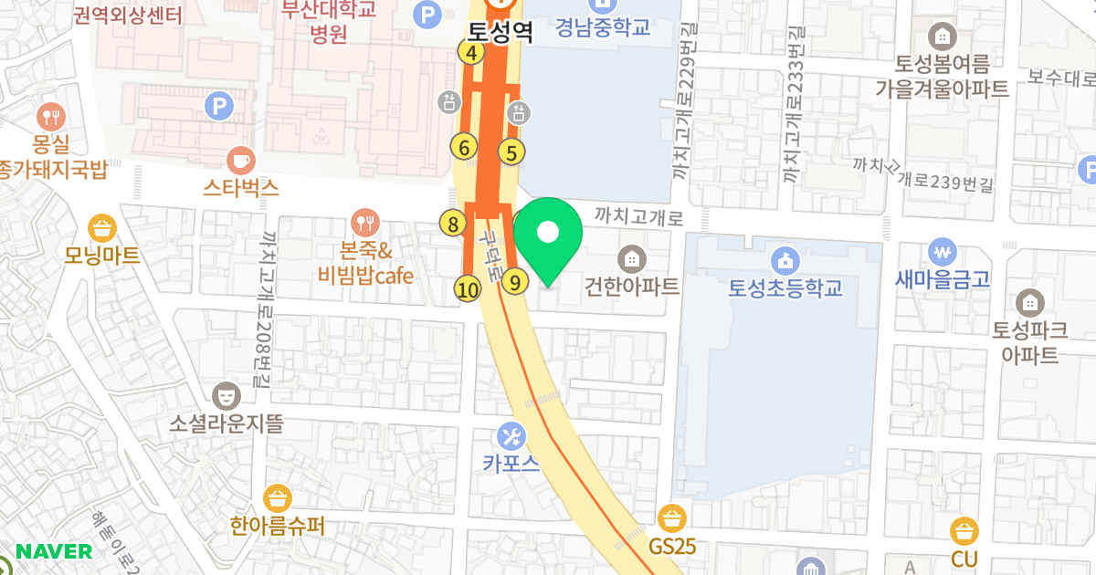 성인빌딩 위치 지도 - 부산광역시 서구 구덕로 164-3