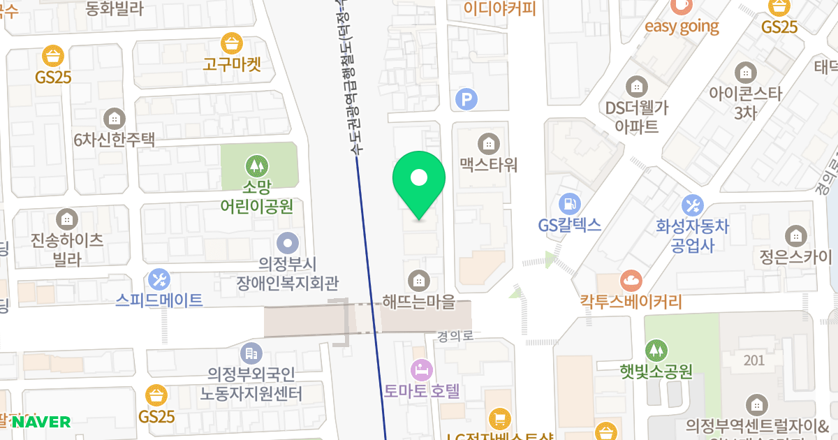 디에스타워 위치 지도 - 경기도 의정부시 평화로483번길 44