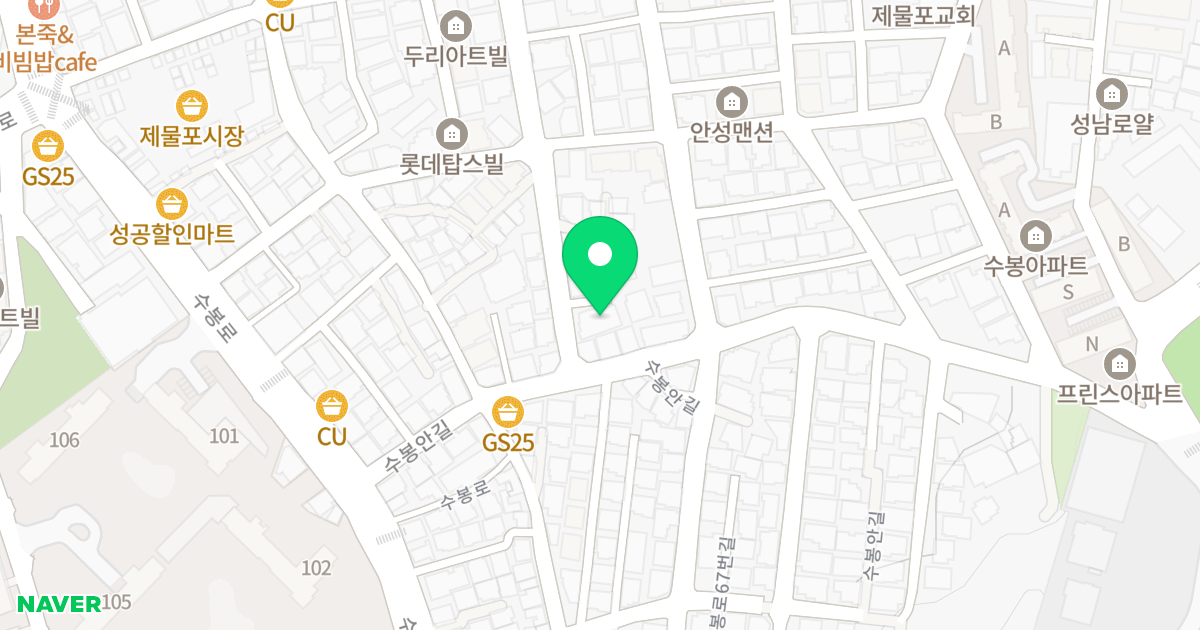 (5-108) 위치 지도 - 인천광역시 미추홀구 수봉안길21번길 6